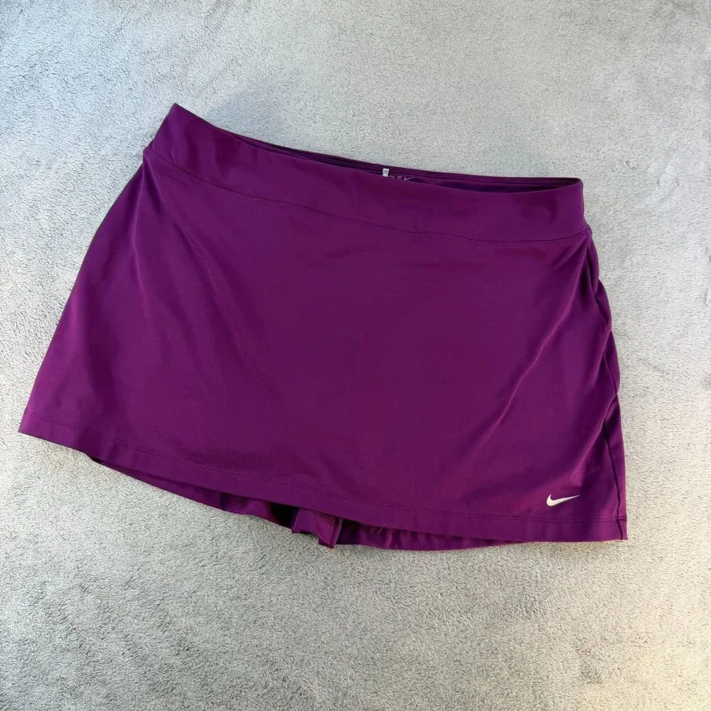 Nike Golf Dri-FIT Skort Womens XL Purple Athletic Tennis Golf Skirt Short Combo